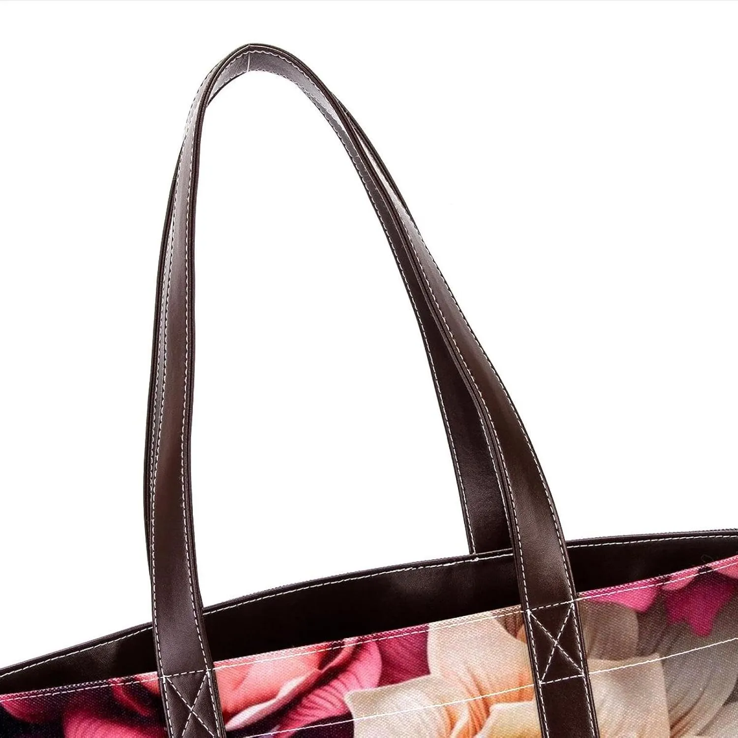 Colorful Petal Flowers-1002 Shoulder Purses for Women Large Soft Washed Leather Purses and Durable Handbags
