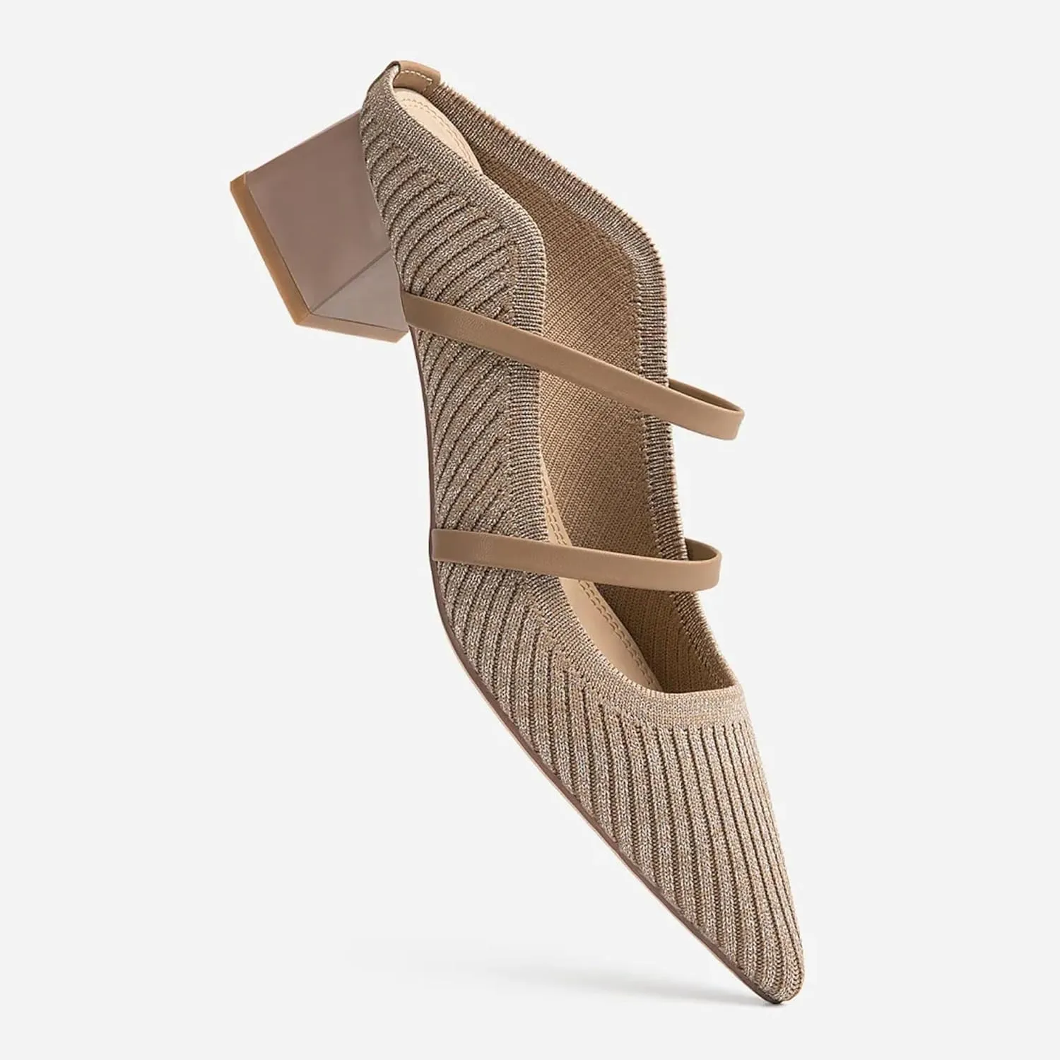 Commute Pointed Toe Solid Color Heeled Mules
