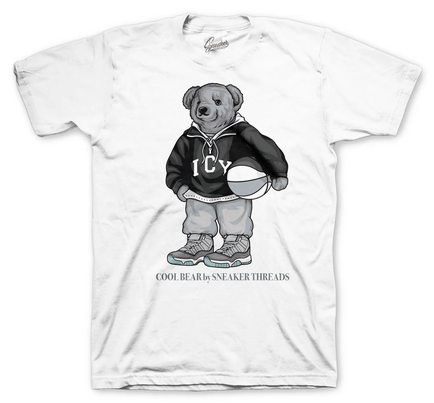 Cool Bear T-Shirt - Retro 11 Cool Grey