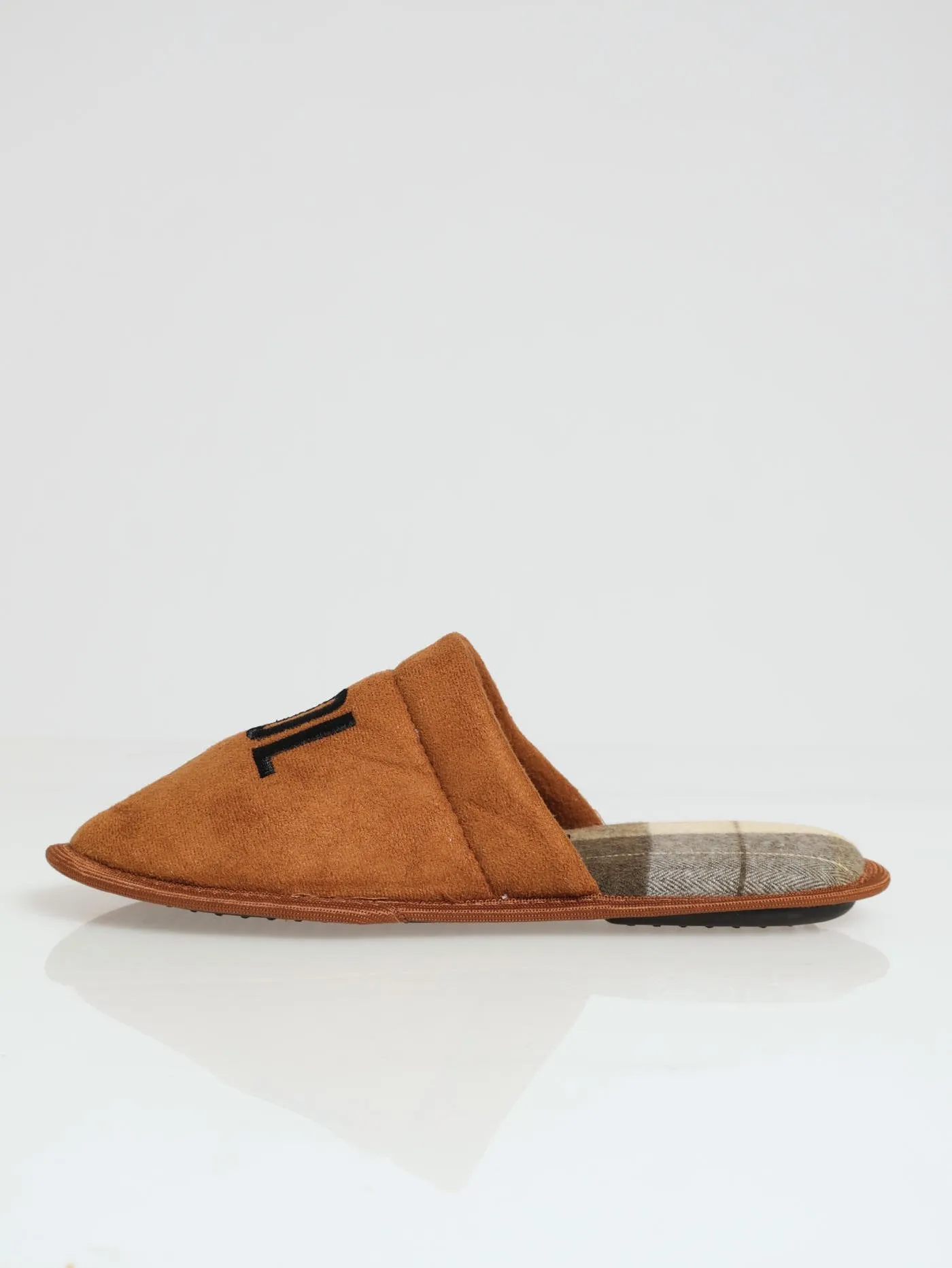 Cool Dad Slogan Open Back Slipper - Tan