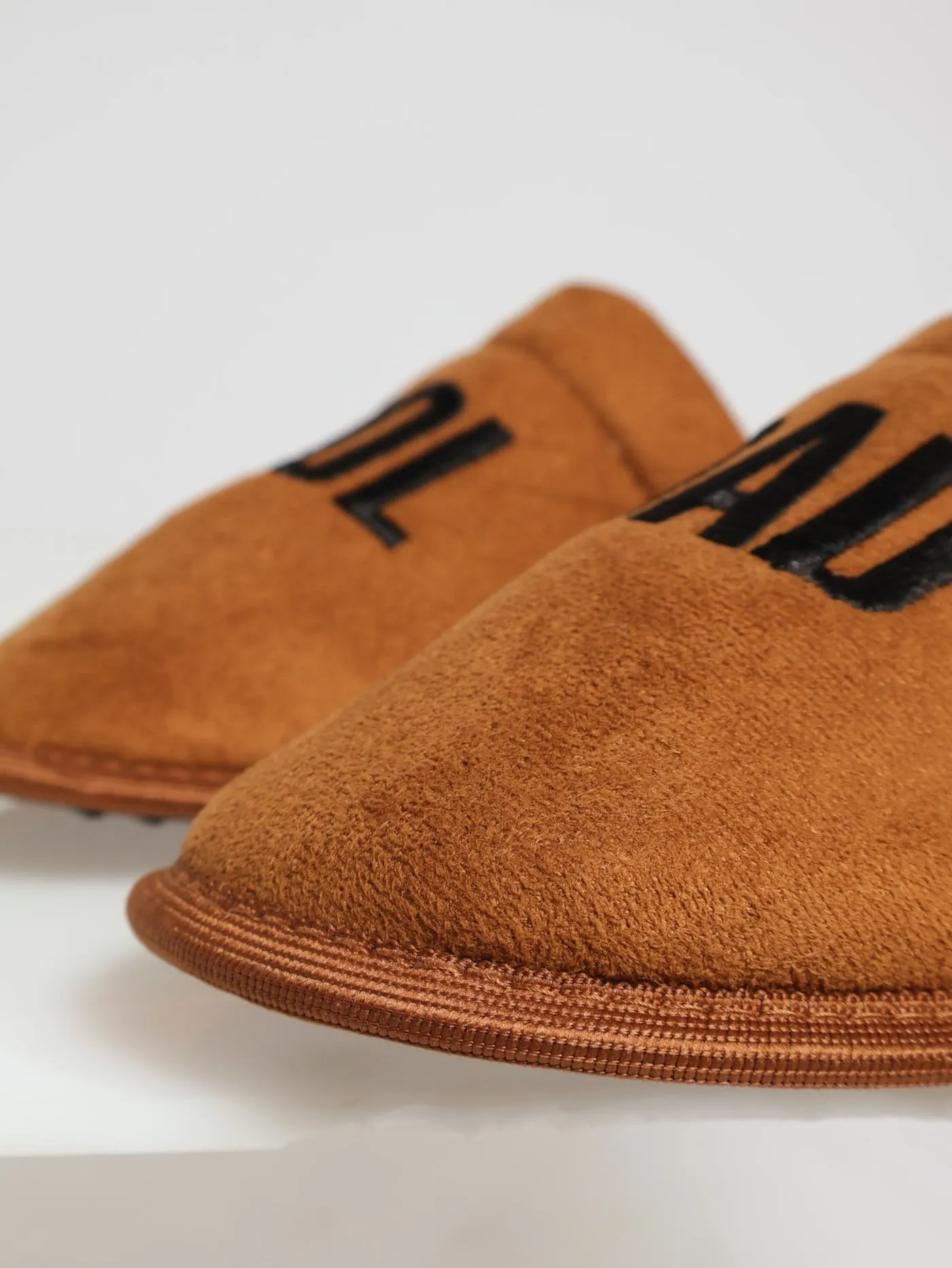 Cool Dad Slogan Open Back Slipper - Tan