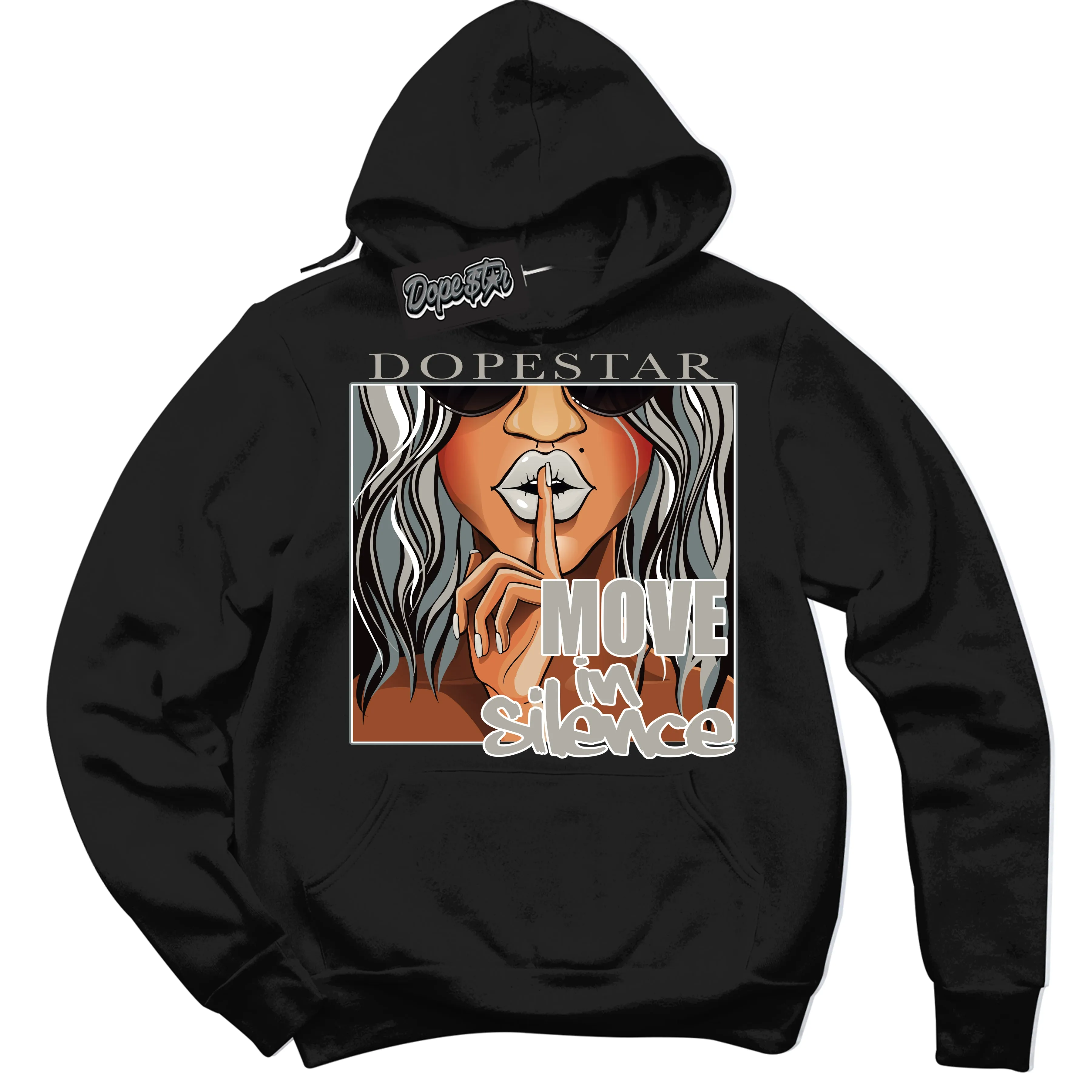 Cool Grey 9s Sneaker Hoodie Move In Silence Graphic