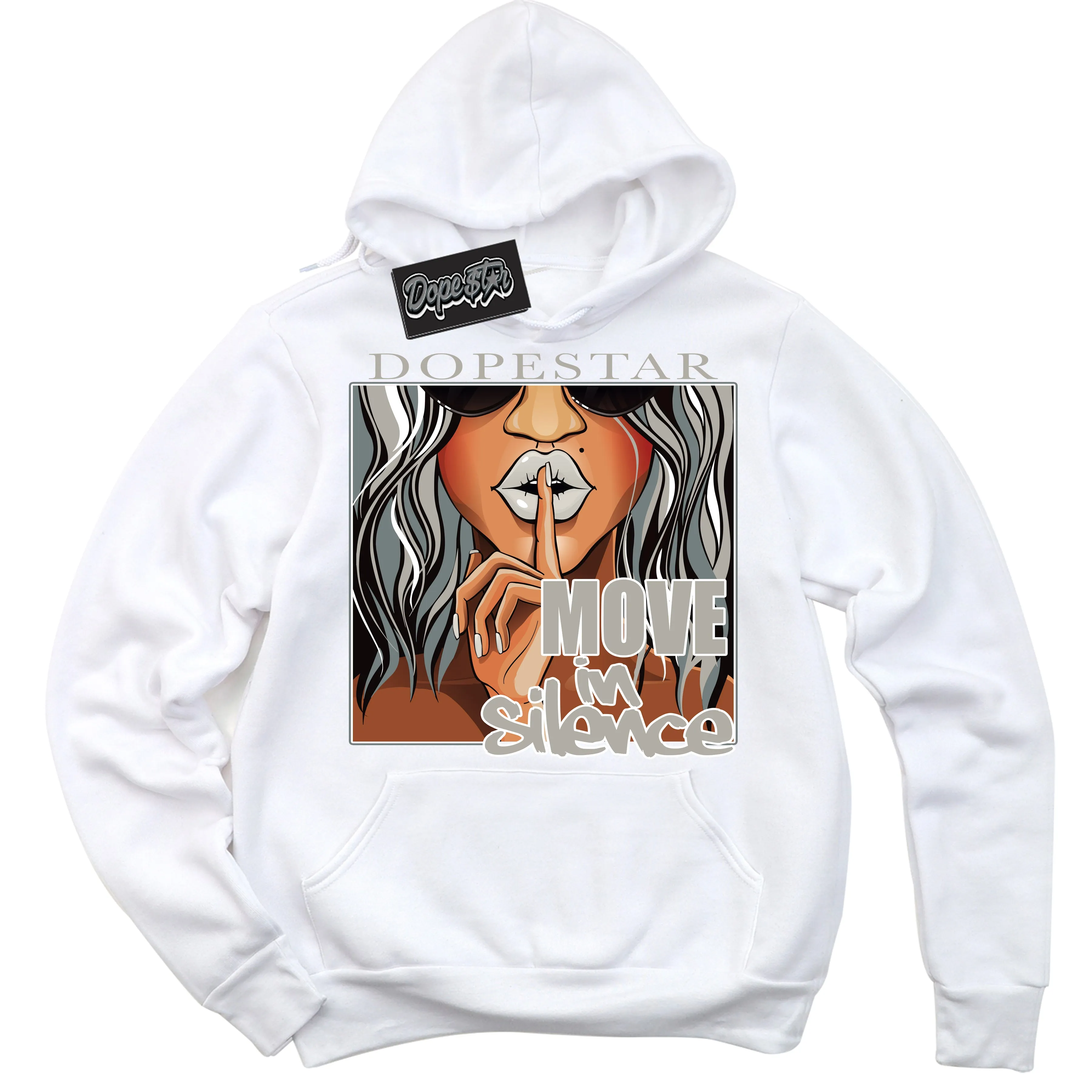 Cool Grey 9s Sneaker Hoodie Move In Silence Graphic