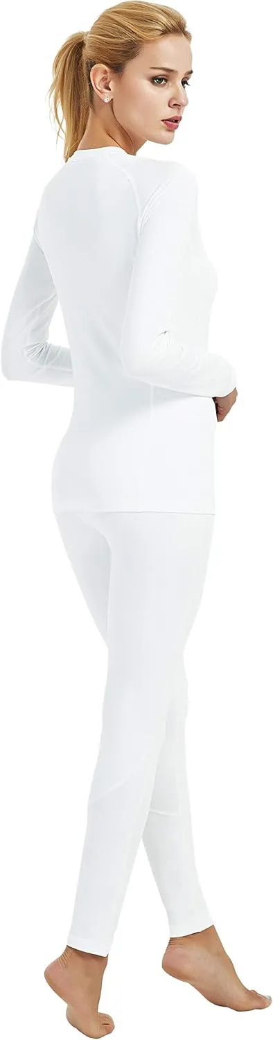 COOLOMG Women Cold Weather Baselayer Pants Thermal Fleece-Lined Compression Leggings Winter Warm Tights