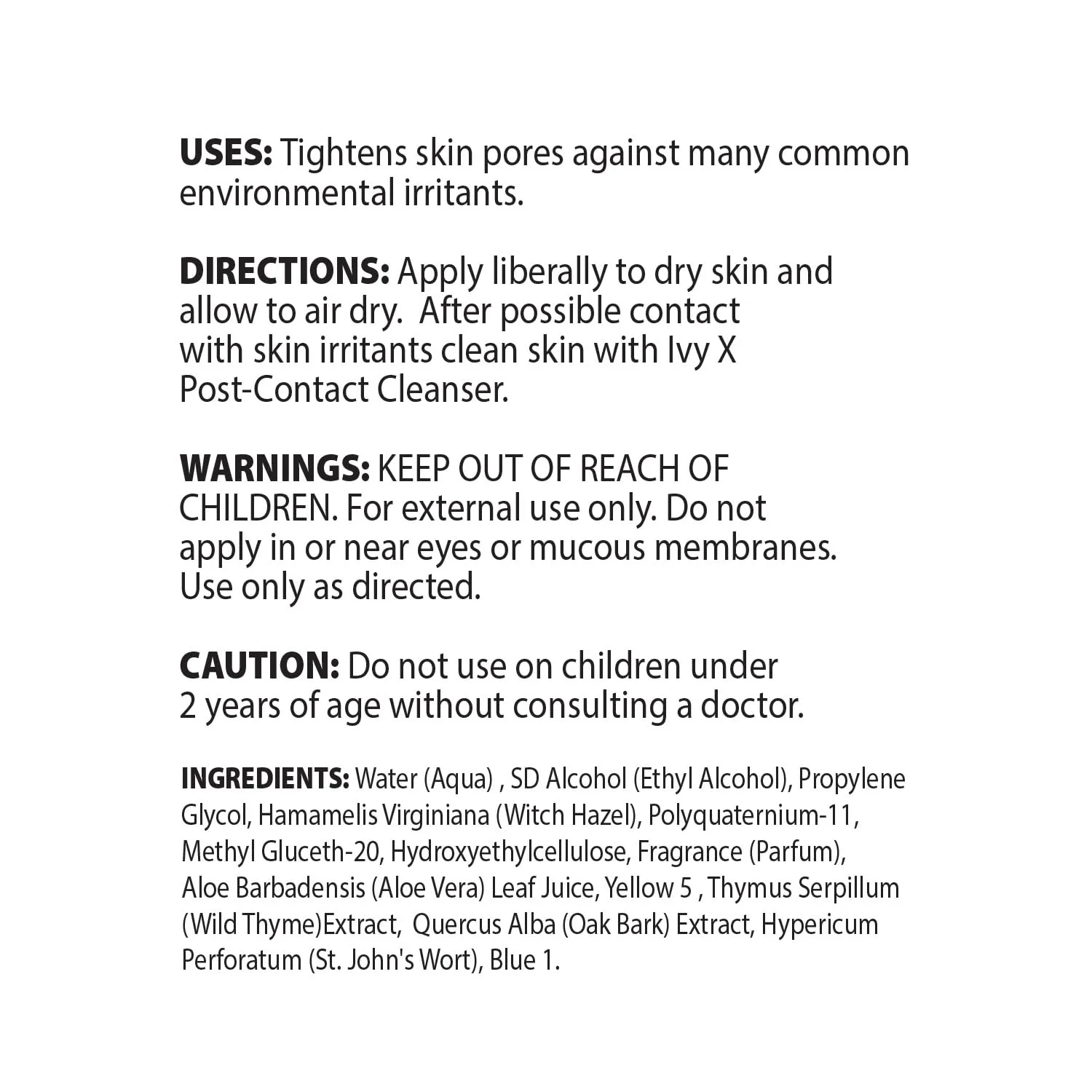 CoreTex Ivy X Pre-Contact Poison Ivy Skin Barrier Spray - 8oz Spray Bottle of Protection Solution to Help Prevent Itchy Rashes - Also Works on Poison Oak & Sumac - Quick Dry & Chalk-Free Formula