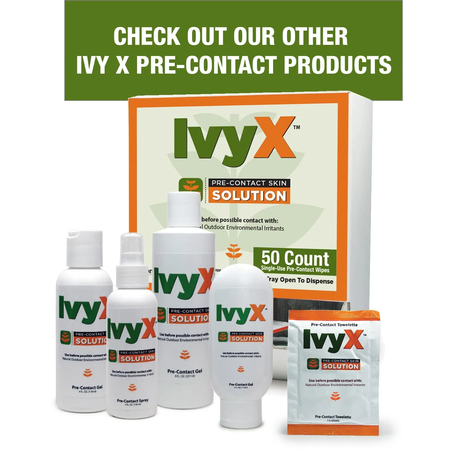 CoreTex Ivy X Pre-Contact Poison Ivy Skin Barrier Spray - 8oz Spray Bottle of Protection Solution to Help Prevent Itchy Rashes - Also Works on Poison Oak & Sumac - Quick Dry & Chalk-Free Formula