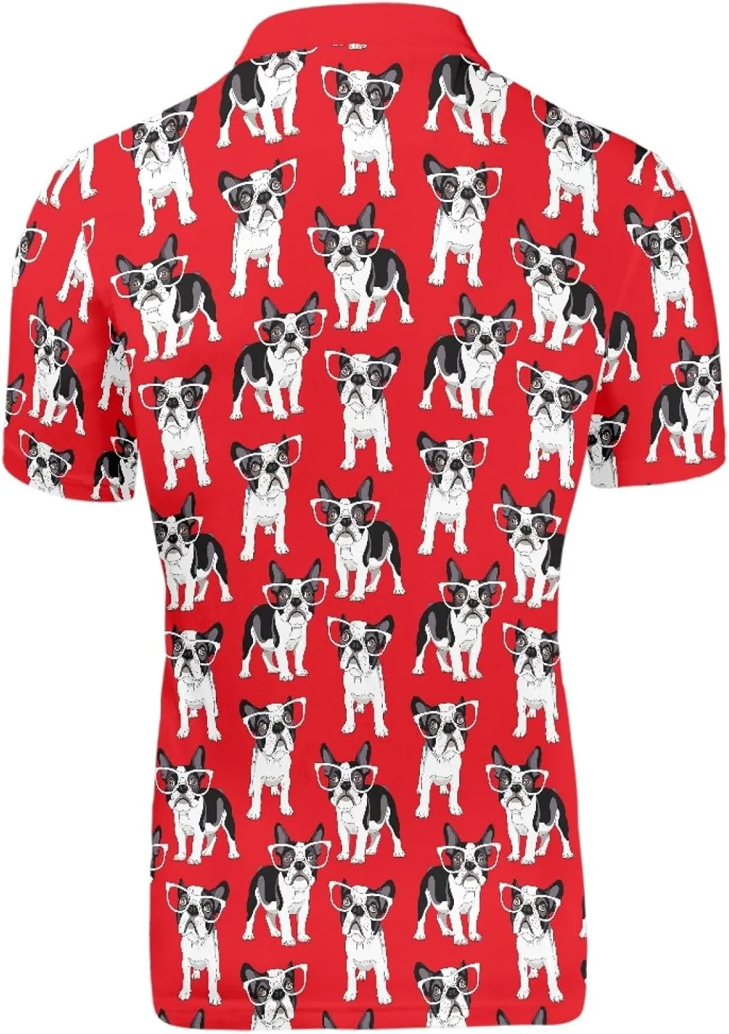 Crabs Sea Turtles Octopuses Men's Classic Polo Shirt, 3-Button Closure Pique Polo Shirt, Summer Fashion Golf Shirt