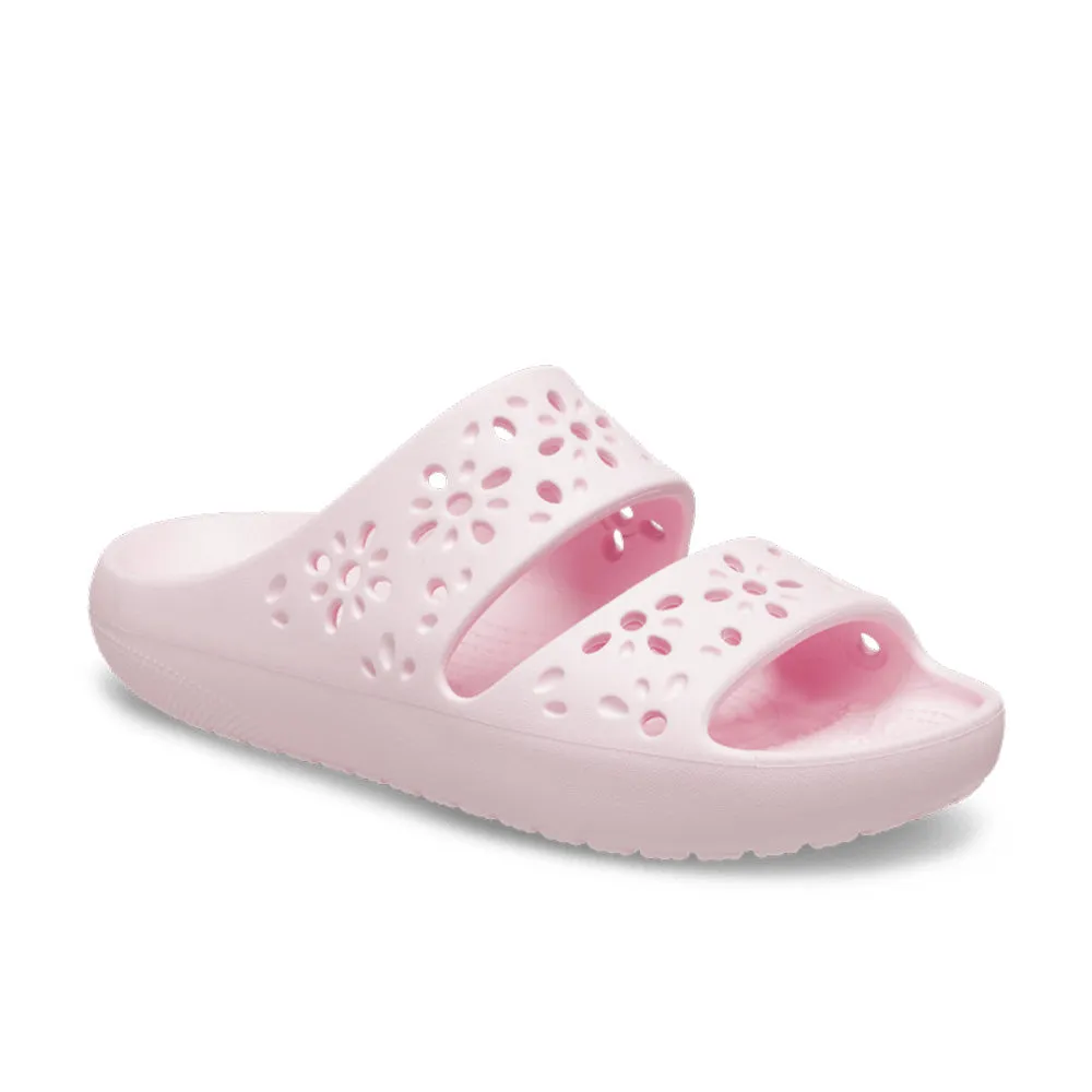 CROCS UNISEX CLASSIC FLORAL CUTOUT SANDAL