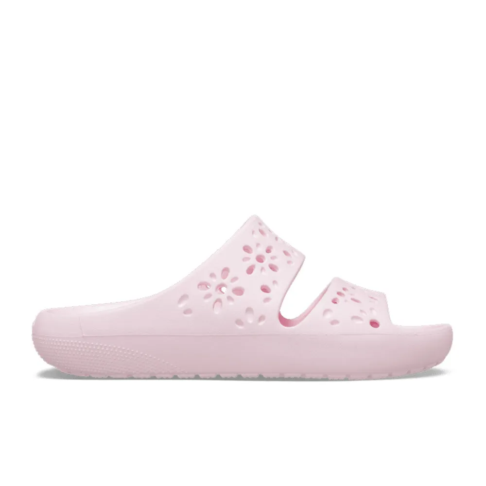CROCS UNISEX CLASSIC FLORAL CUTOUT SANDAL