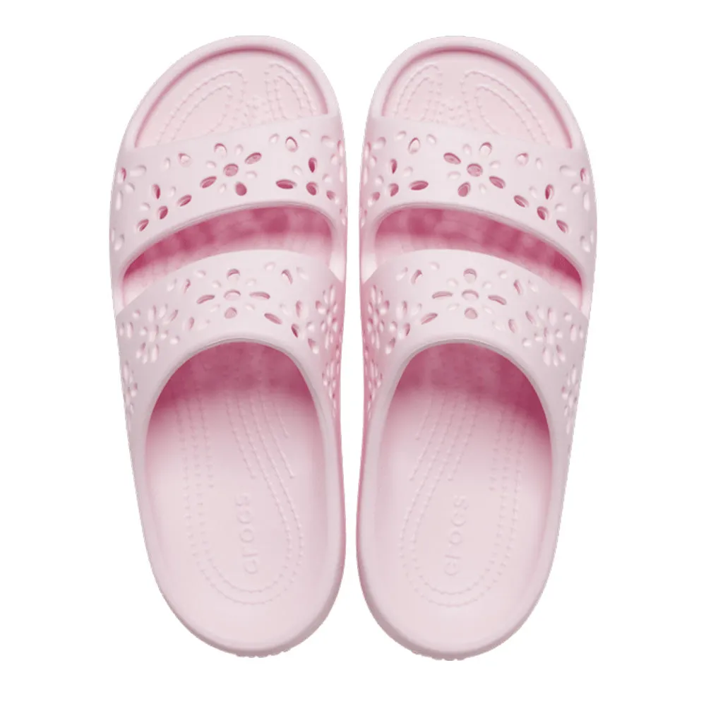 CROCS UNISEX CLASSIC FLORAL CUTOUT SANDAL