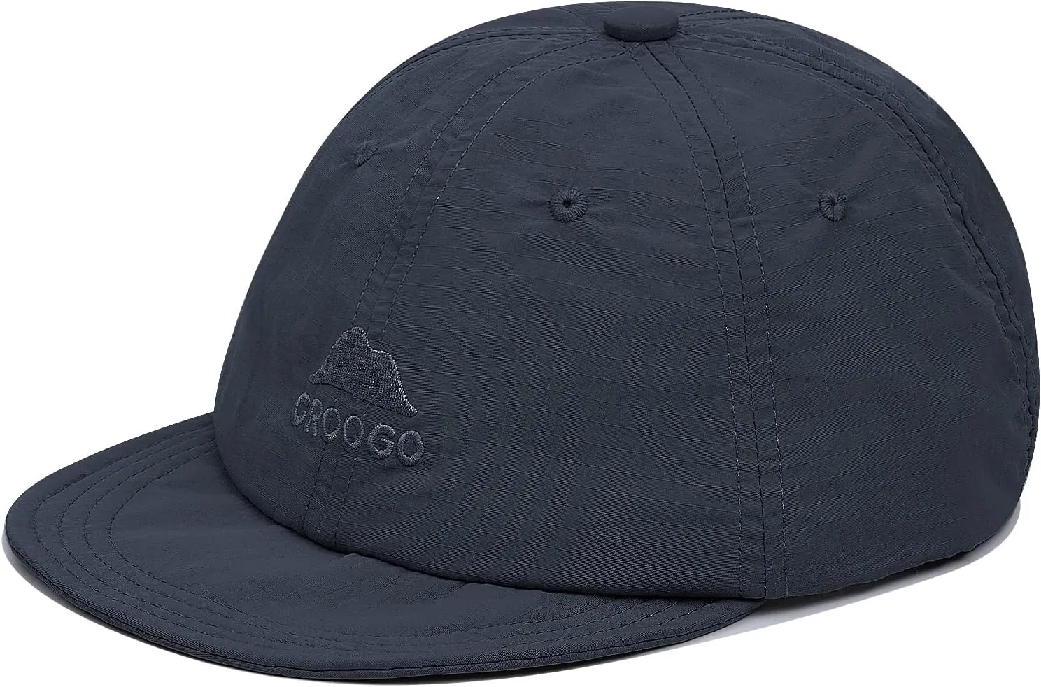 Croogo Quick Dry Short Brim Baseball Cap Soft Flat Bill Sun Hats Lightweight Trucker Caps Waterproof Umpire Short Bill Cap