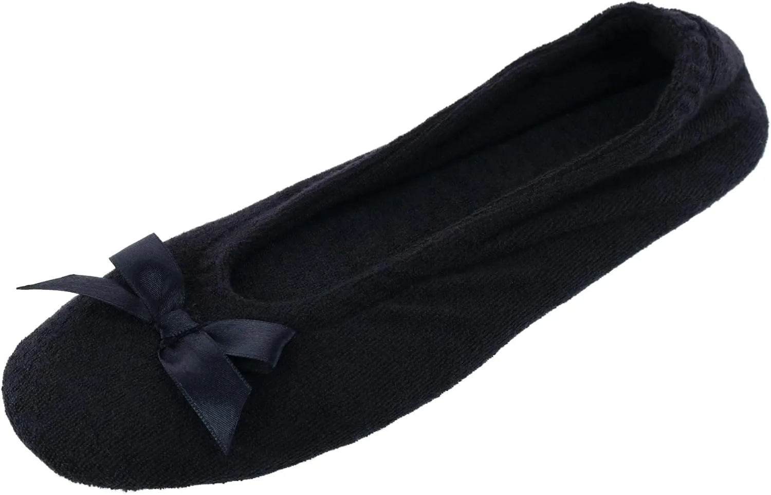 CTM® Women's Terry Ballerina Slipper House Shoe