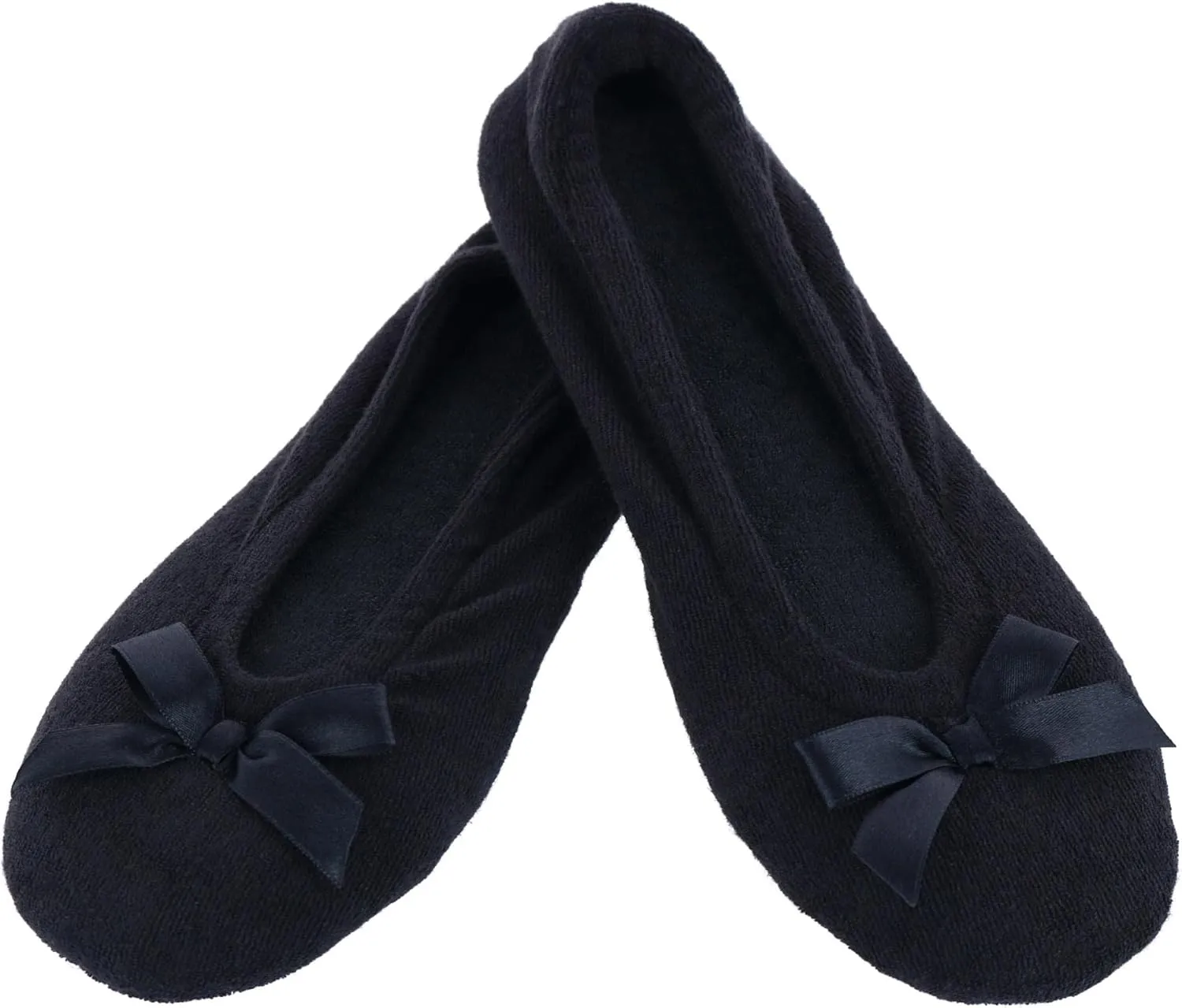 CTM® Women's Terry Ballerina Slipper House Shoe