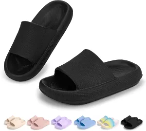 Cubufly Cloud Slides for Kids丨Boys Girls Shower Slippers Slip on Sandals丨Non-Slip Open Toe Pillow Slippers Sandals丨Quick Drying Summer Beach Pool Shoes