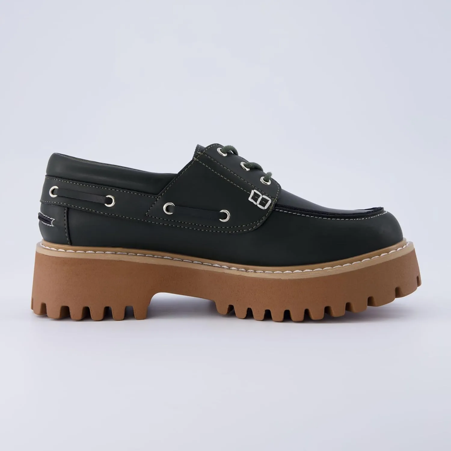 CUSHIONAIRE Women's Beam Chunky Boat Loafer  Memory Foam, Wide Widths Available