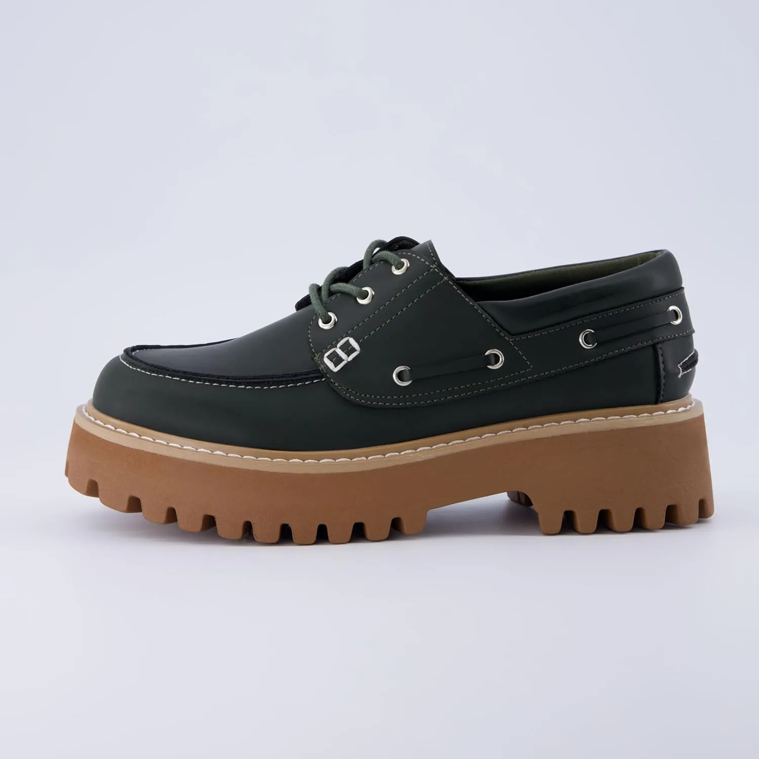 CUSHIONAIRE Women's Beam Chunky Boat Loafer  Memory Foam, Wide Widths Available