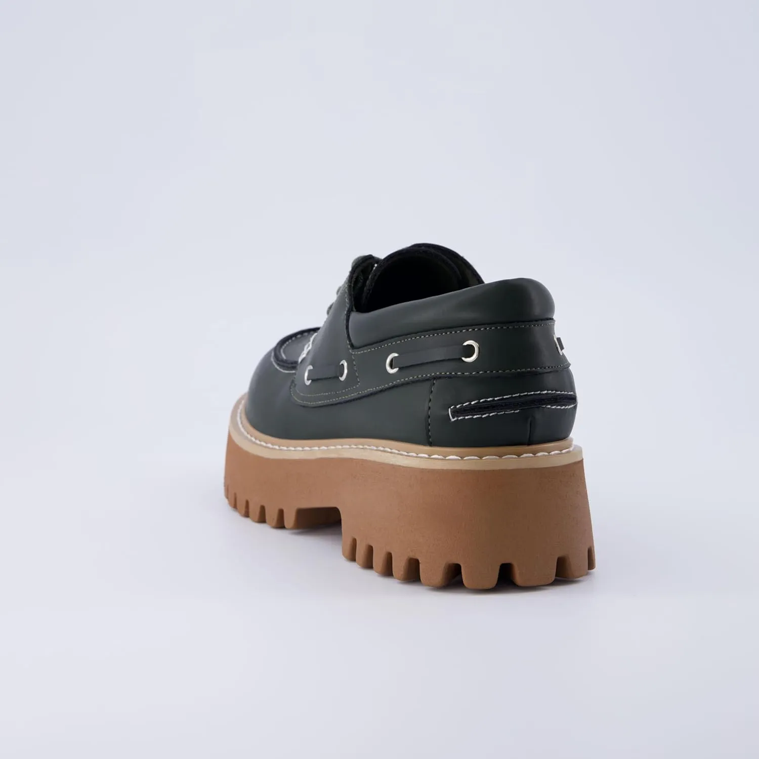 CUSHIONAIRE Women's Beam Chunky Boat Loafer  Memory Foam, Wide Widths Available