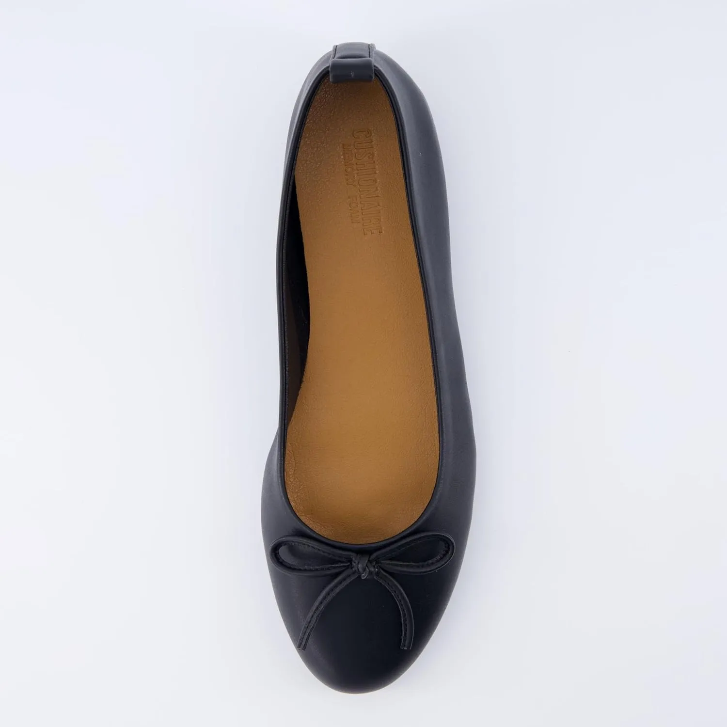 CUSHIONAIRE Women's Windy Hidden Wedge Bow Flat with  Memory Foam and Wide Widths Available
