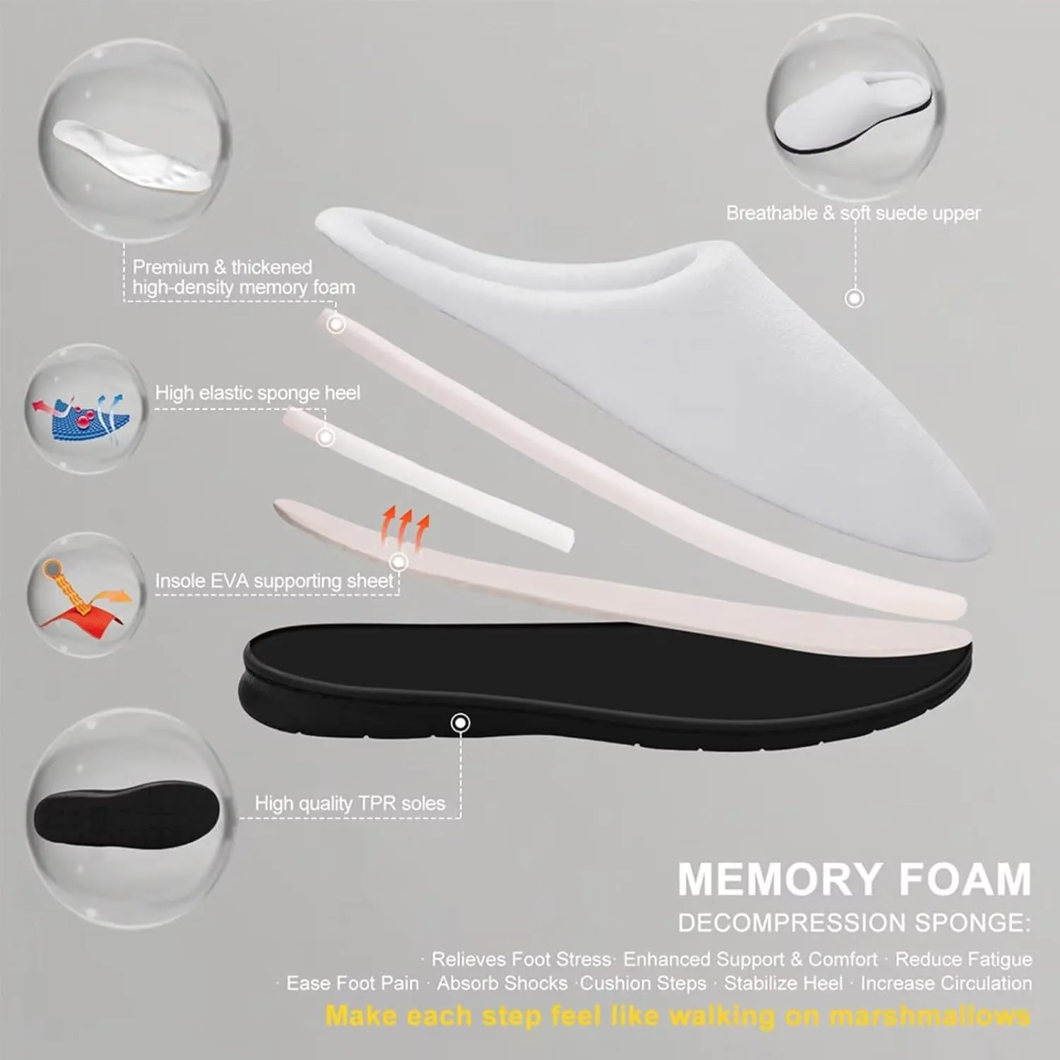 Custom Personalized Cotton Slippers-Non-slip,Winter Indoor Outdoor Slippers,Custom Name and Number,Gift For Team Fans!