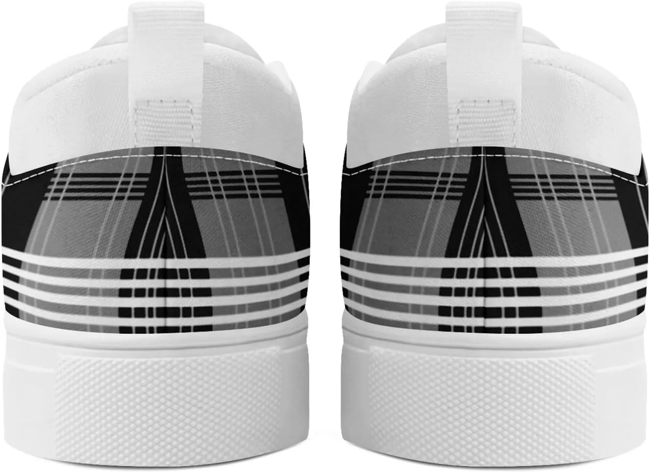 Custom Plaid Slip-On Canvas Shoes Personalized Logo Name Classic Design Comfortable Breathable Casual Summer Sneaker
