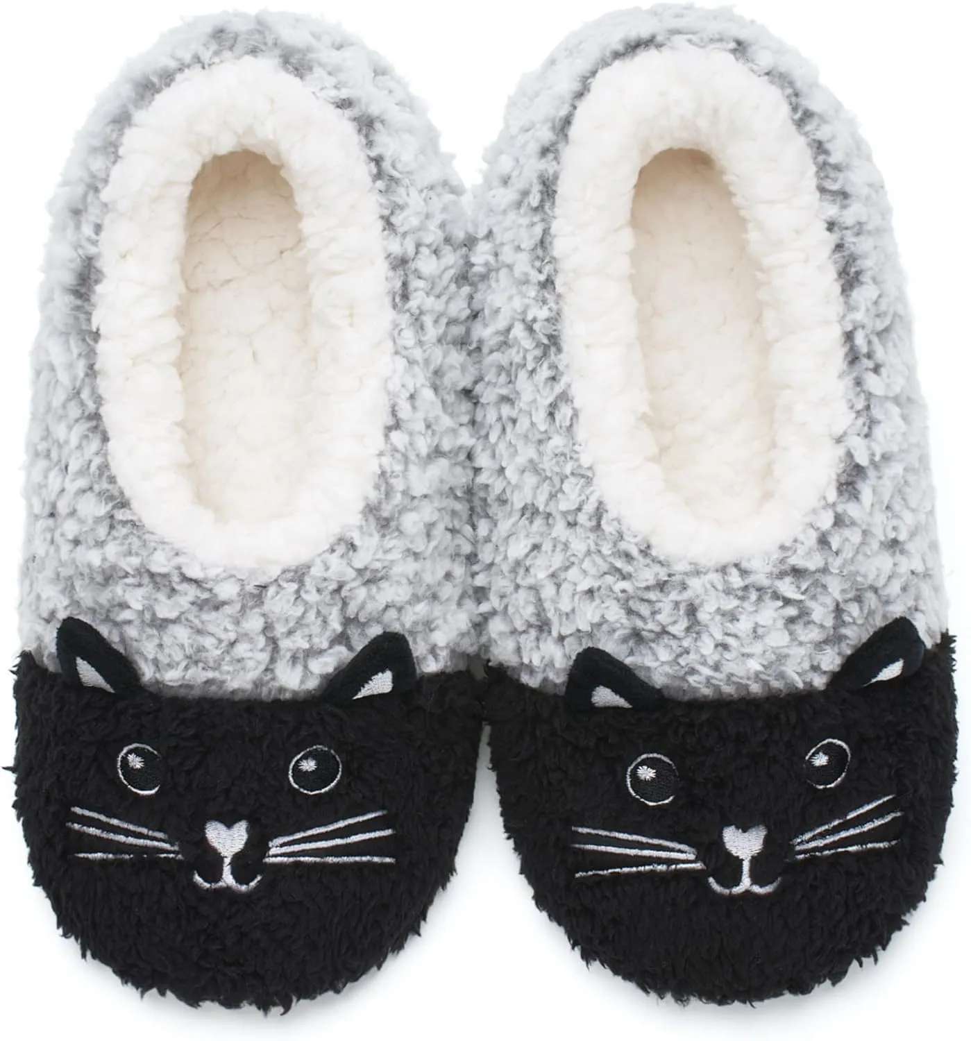 Cute Animal House Slippers, Warm Fuzzy Slipper Socks with Grippers Non Slip, Cozy Funny Gifts