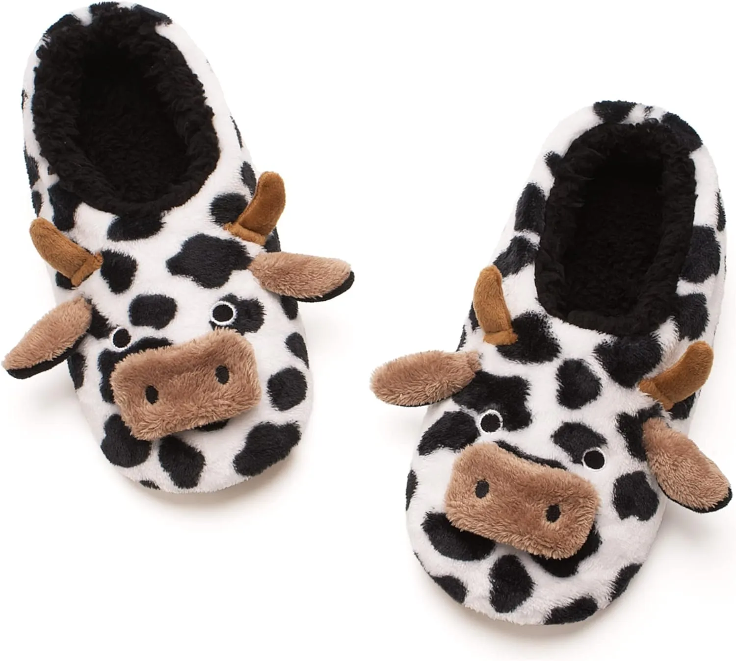 Cute Animal House Slippers, Warm Fuzzy Slipper Socks with Grippers Non Slip, Cozy Funny Gifts