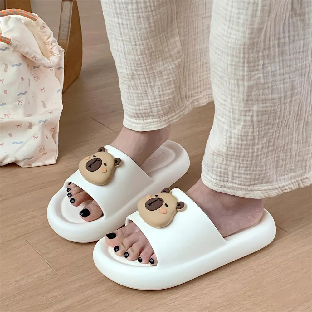 Cute Capybara Slippers,Capybara Cloud Slides,Non Slip Shower Slipper,Summer Slides