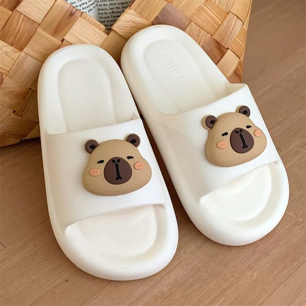 Cute Capybara Slippers,Capybara Cloud Slides,Non Slip Shower Slipper,Summer Slides