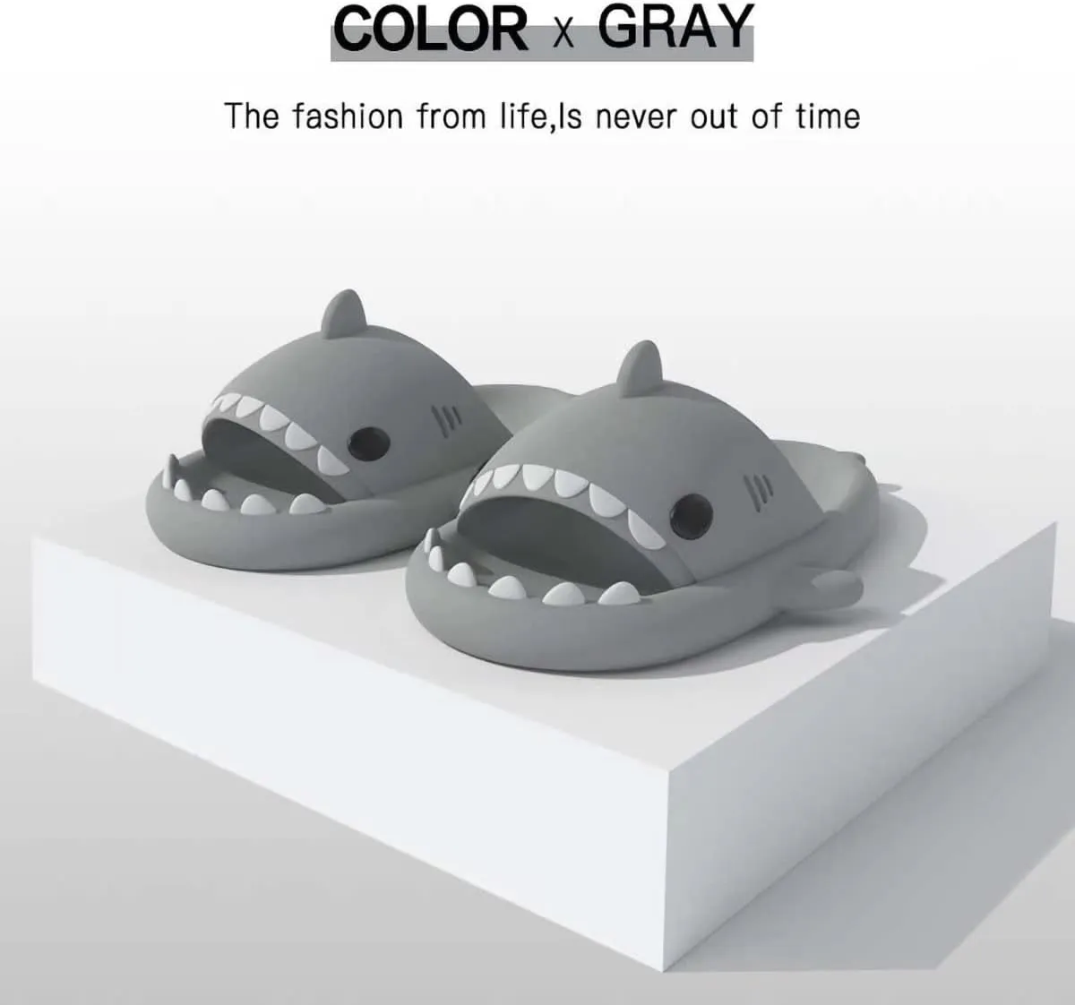 Cute Shark Slides Slippers for Women Men Fashionable Summer Non-Slip Beach Slippers,home slippers,Novelty Open Toe