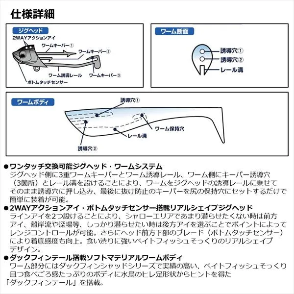 Daiwa Worm Flat Junkie Rodem 4-21g UV Real Kisu
