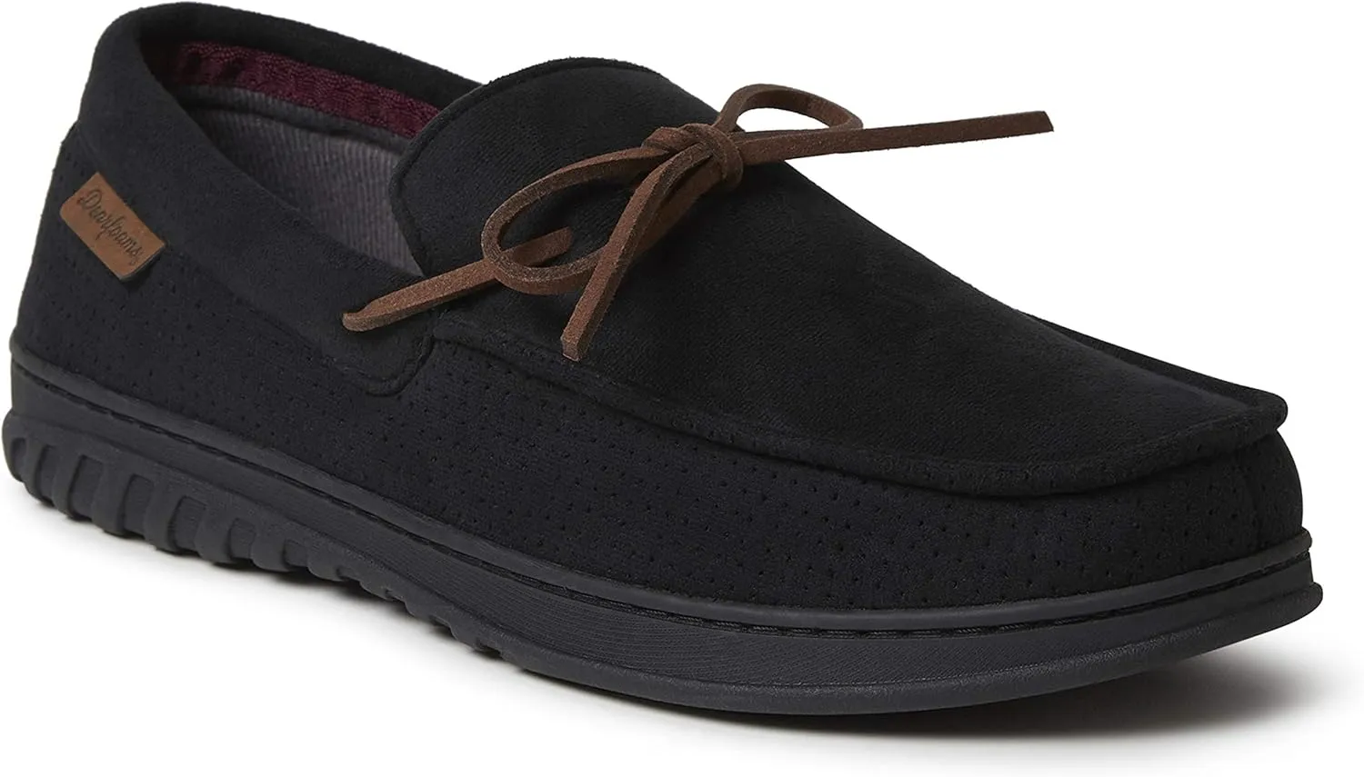 Dearfoams Men's Ethan Microsuede Moccasin Slipper