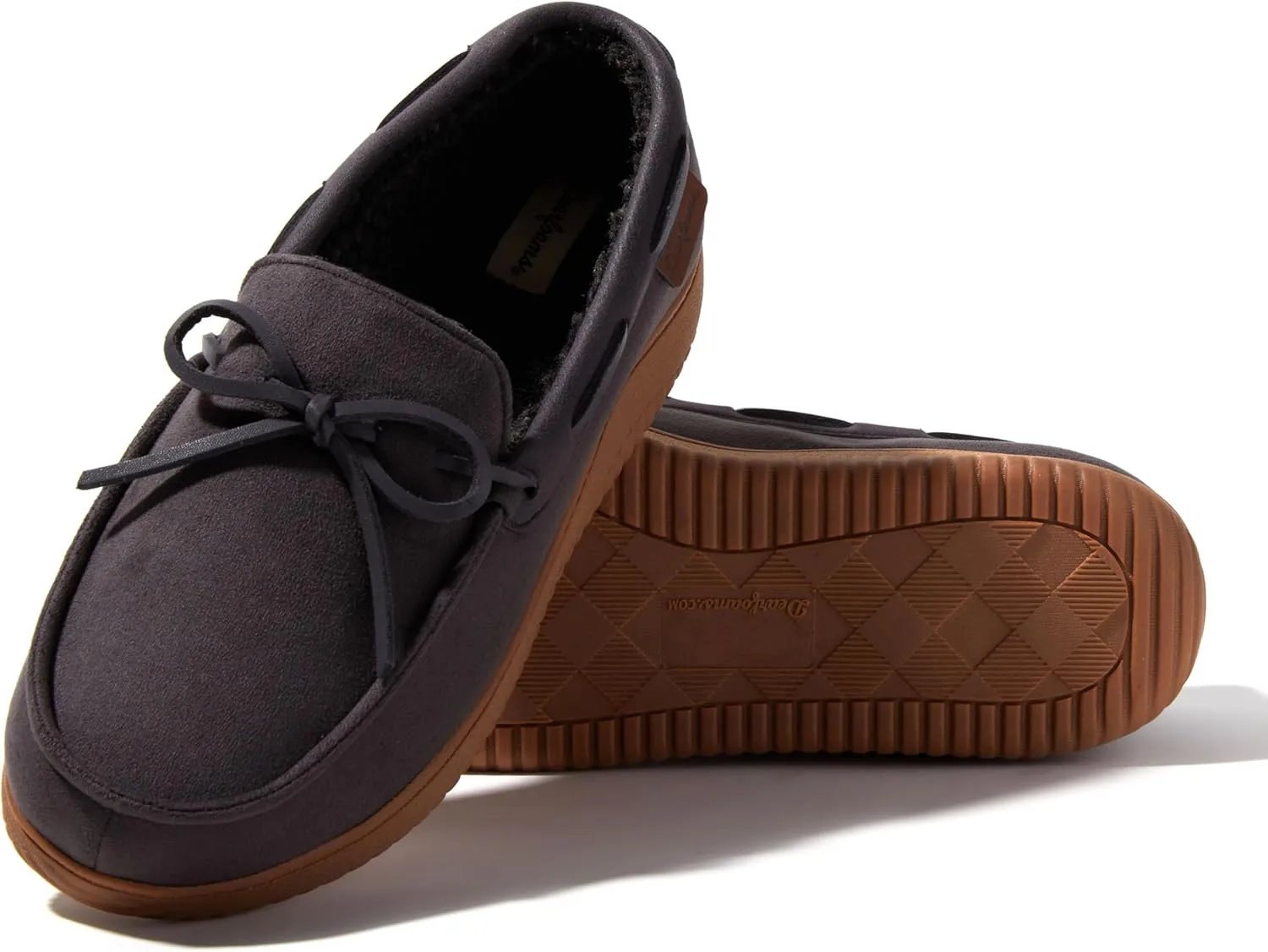 Dearfoams Men's Indoor Outdoor Breathable Pierce Moccasin Slipper
