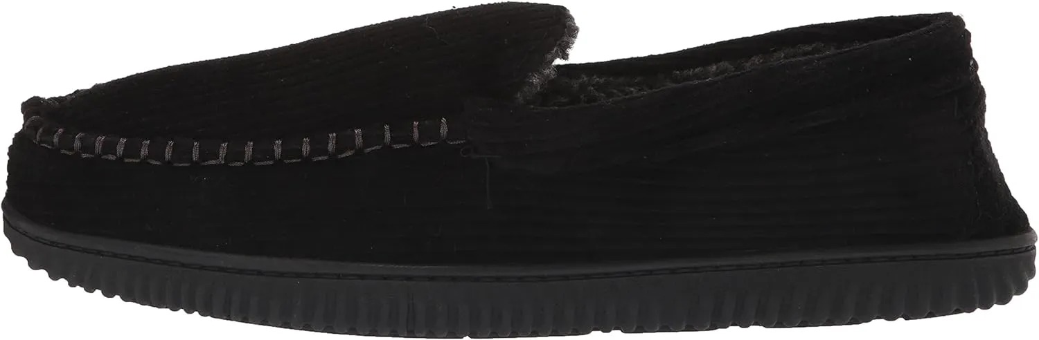 Dearfoams Men's Niles Corduroy Moccasin Slipper