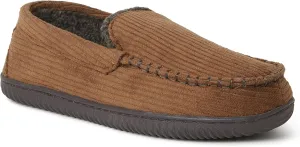 Dearfoams Men's Niles Corduroy Moccasin Slipper