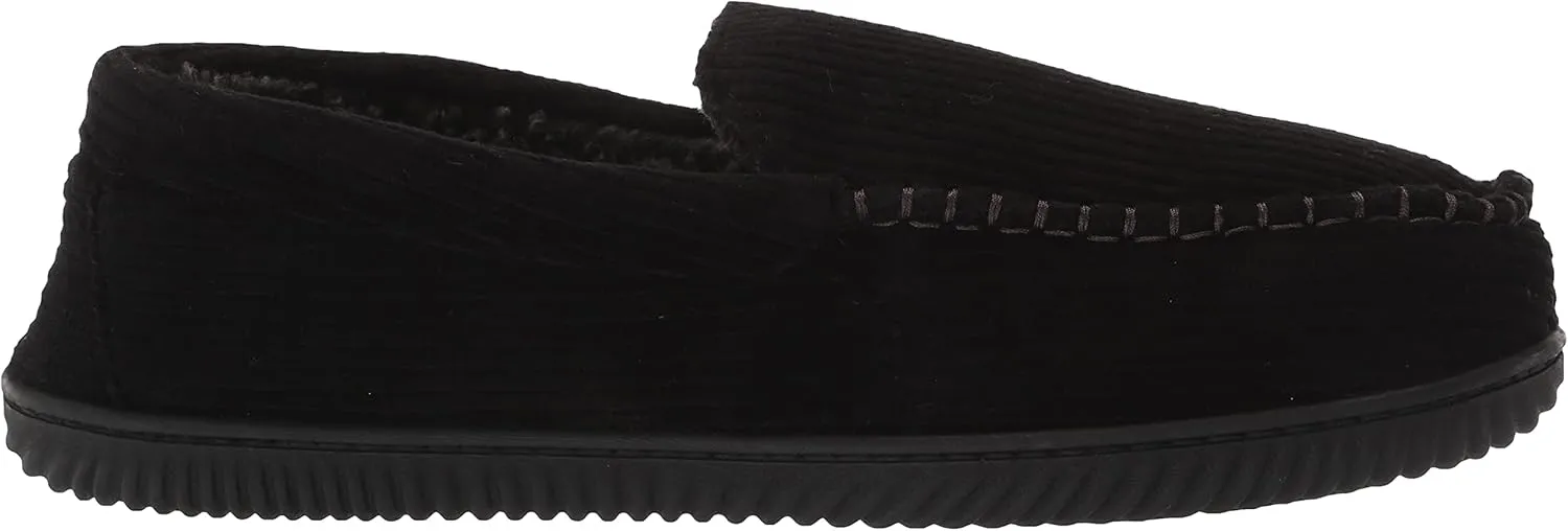 Dearfoams Men's Niles Corduroy Moccasin Slipper