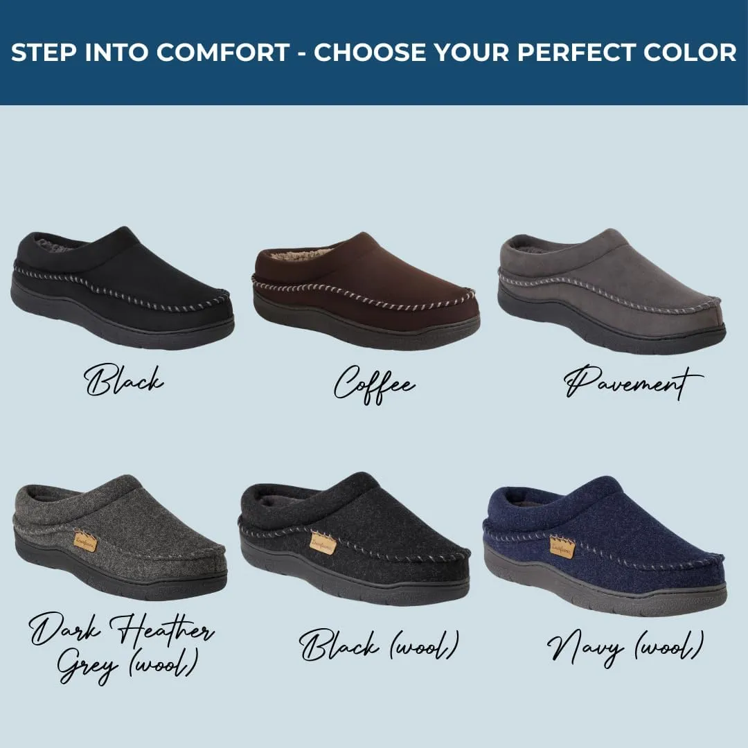 Dearfoams Men's Thompson Memory Foam Indoor/Outdoor Clog Slipper
