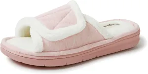 Dearfoams Women's Adjustable Indoor/Outdoor Machine Washable Memory Foam Slide