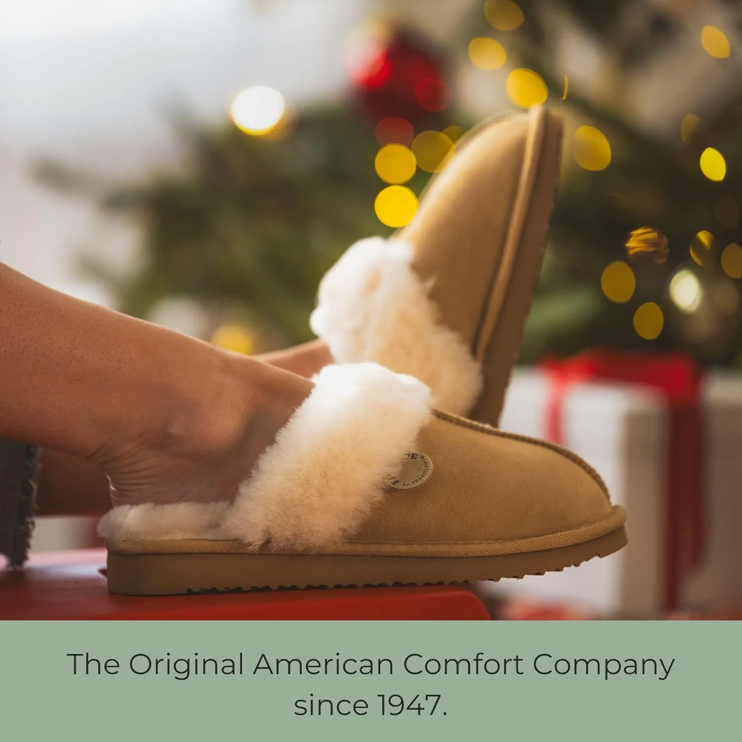 Dearfoams Women's Fireside Sydney Shearling Fur Indoor/Outdoor Scuff Slipper with Wide Widths