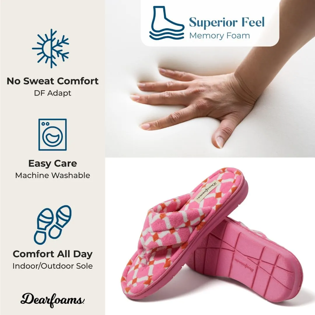 Dearfoams Women's Melanie Terry Thong Slipper