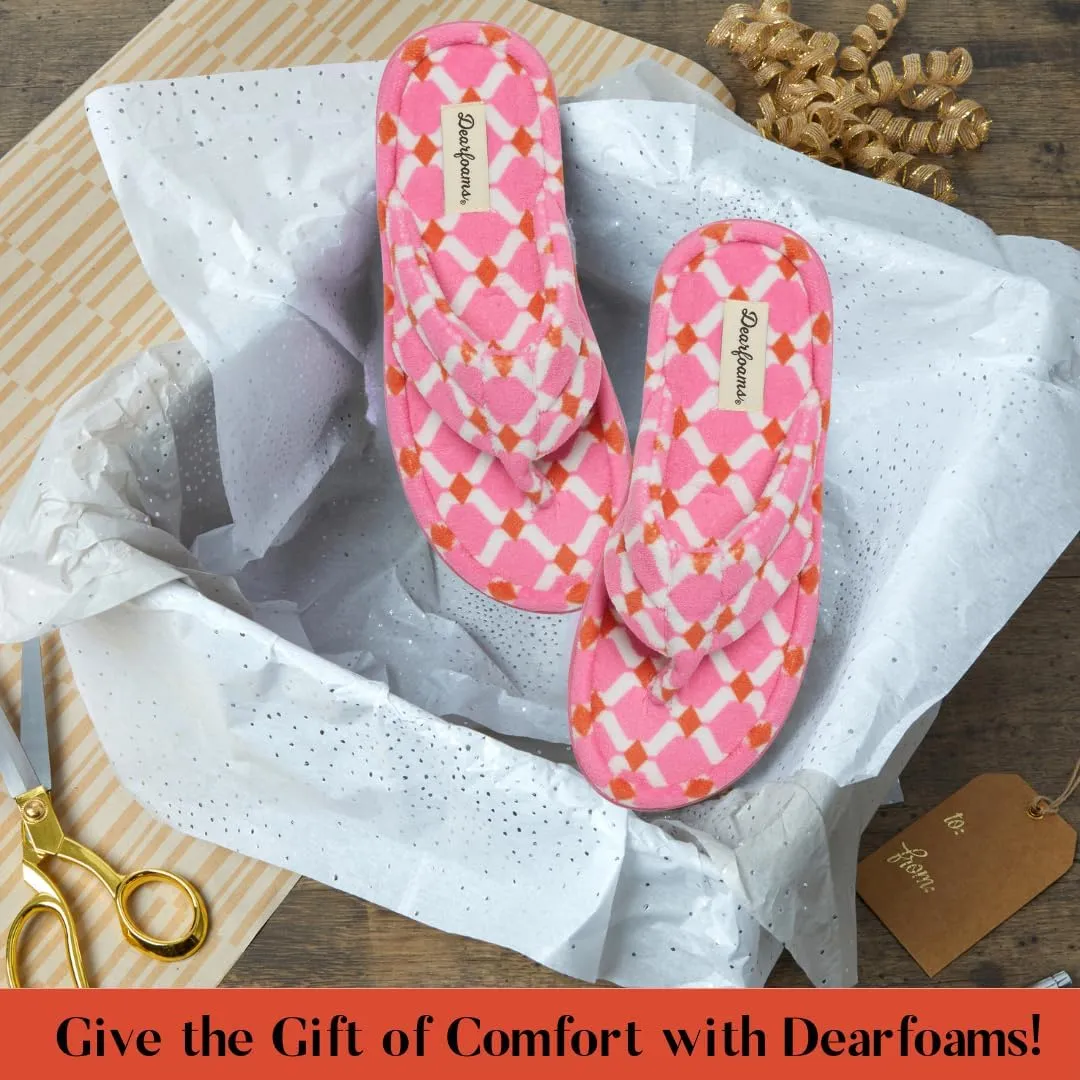 Dearfoams Women's Melanie Terry Thong Slipper