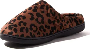 Dearfoams Women's Memory Foam Indoor Outdoor Darcy Velour Clog House Slipper with Wide Widths