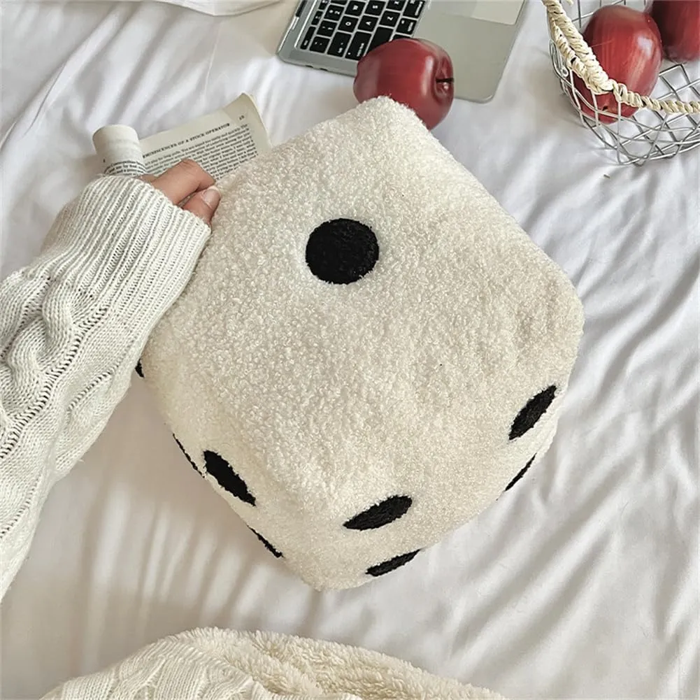 Dice Plush Pillow,Cute Plush Dice Toy,Plush Stuffed Dice Toys,Creative and Fun Simulation Dice Cube Plush Fill Soft Sofa Cushion,Perfect for Learning and Gaming Nights Creative Home Decoration