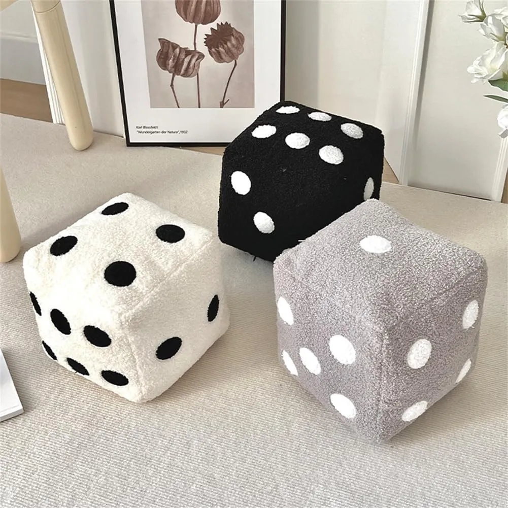 Dice Plush Pillow,Cute Plush Dice Toy,Plush Stuffed Dice Toys,Creative and Fun Simulation Dice Cube Plush Fill Soft Sofa Cushion,Perfect for Learning and Gaming Nights Creative Home Decoration