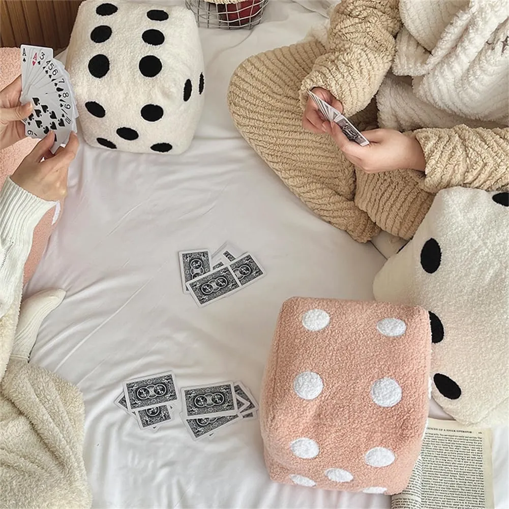 Dice Plush Pillow,Cute Plush Dice Toy,Plush Stuffed Dice Toys,Creative and Fun Simulation Dice Cube Plush Fill Soft Sofa Cushion,Perfect for Learning and Gaming Nights Creative Home Decoration