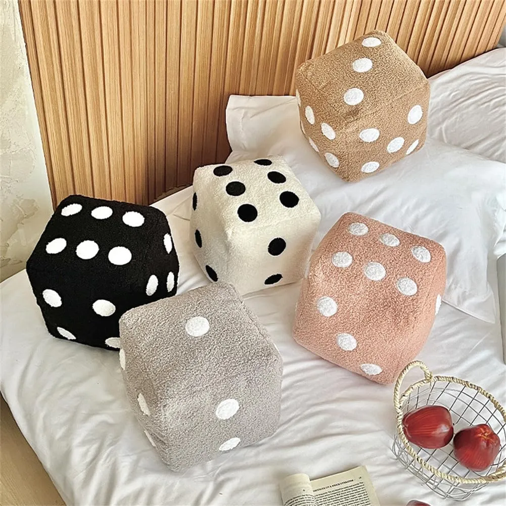 Dice Plush Pillow,Cute Plush Dice Toy,Plush Stuffed Dice Toys,Creative and Fun Simulation Dice Cube Plush Fill Soft Sofa Cushion,Perfect for Learning and Gaming Nights Creative Home Decoration