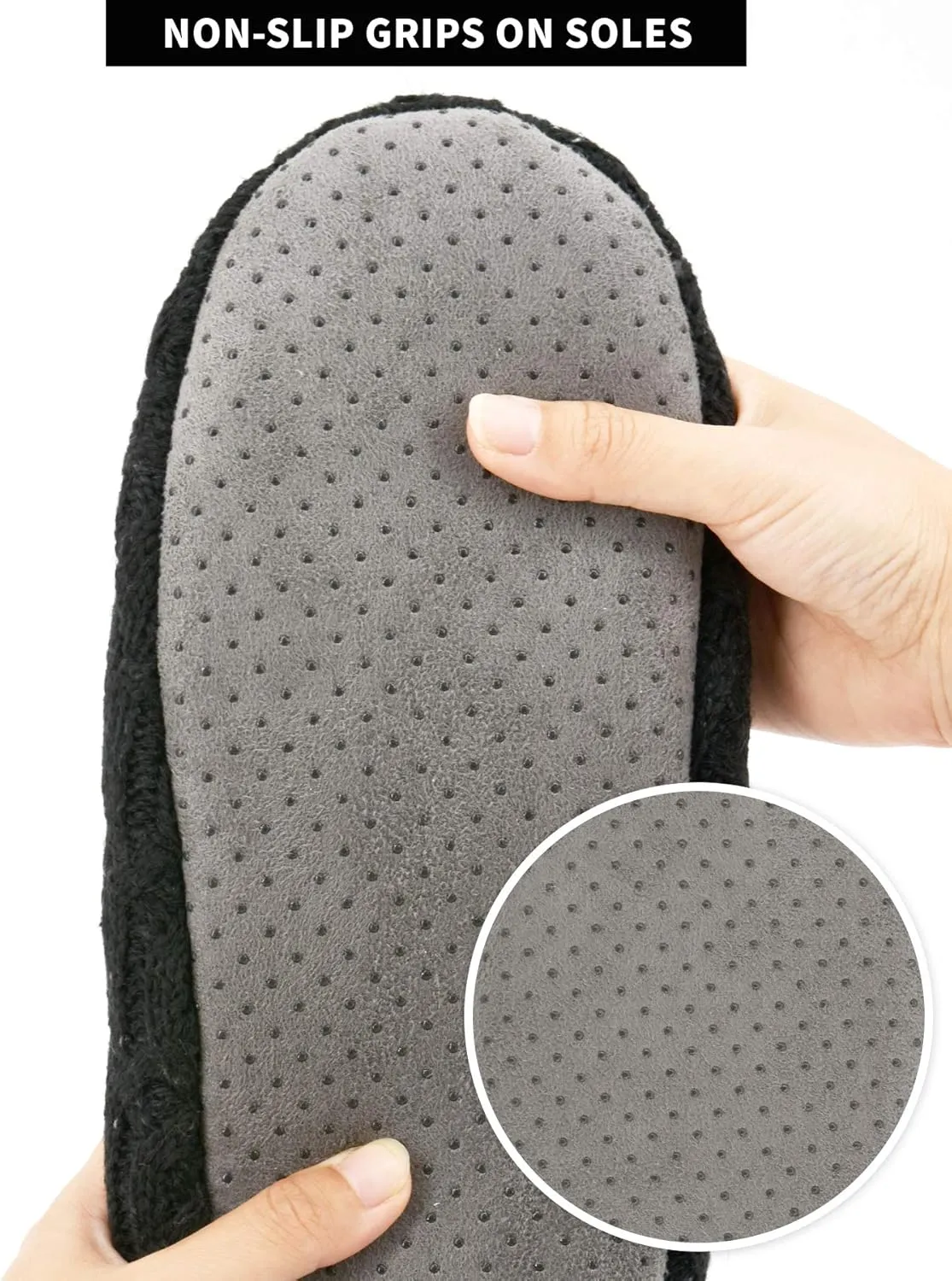 DICUIRD Men's Slippers Socks Autumn Winter Indoor Non-Skid House Slippers