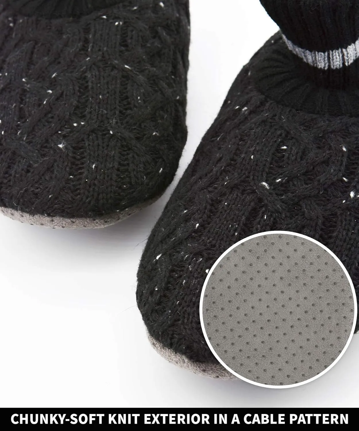 DICUIRD Men's Slippers Socks Autumn Winter Indoor Non-Skid House Slippers