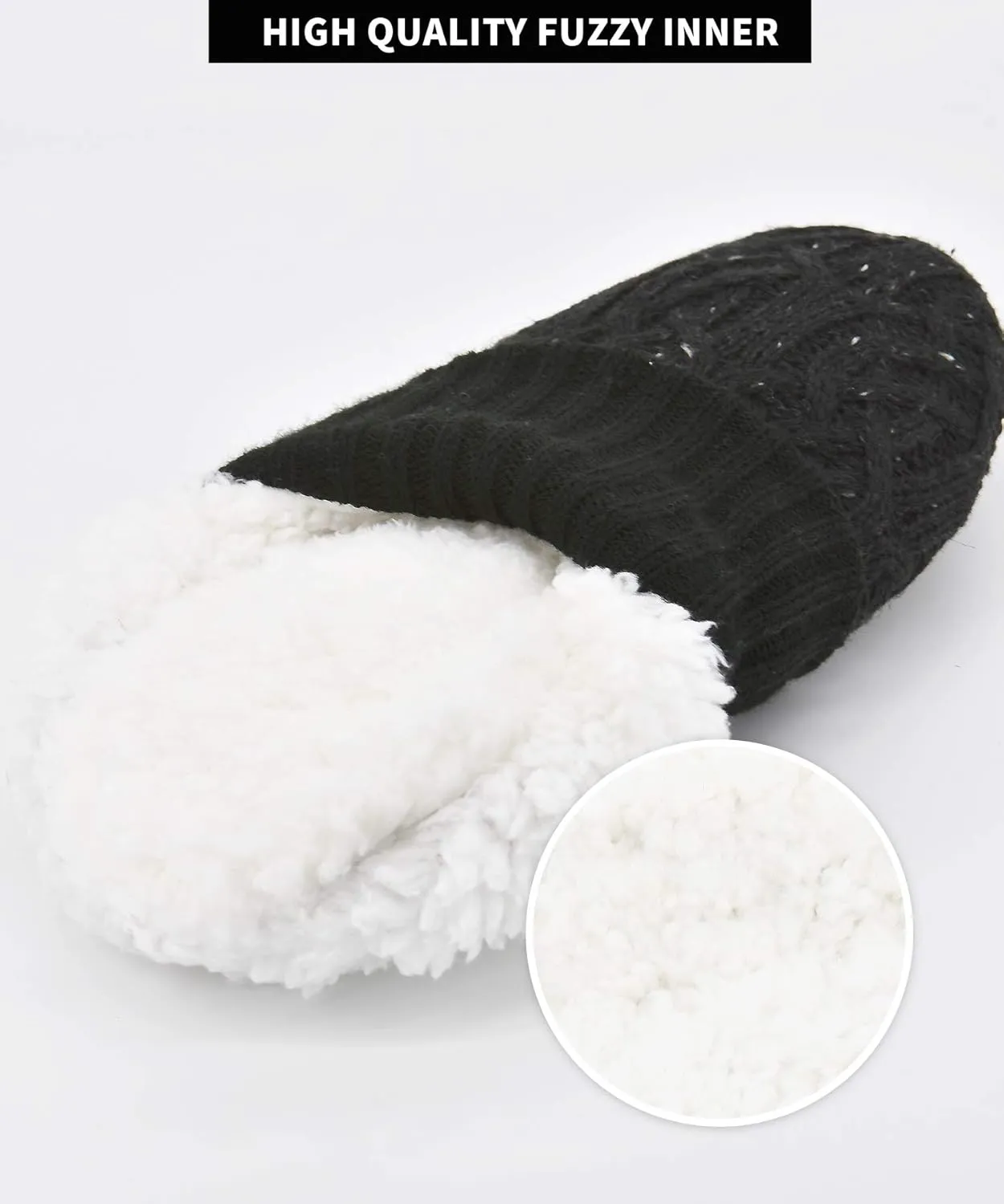 DICUIRD Men's Slippers Socks Autumn Winter Indoor Non-Skid House Slippers