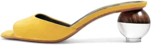 Divanne Pumps for Women, Clear Heel Sandals Square Toe Slingback Pumps Slip On Mule Sandals