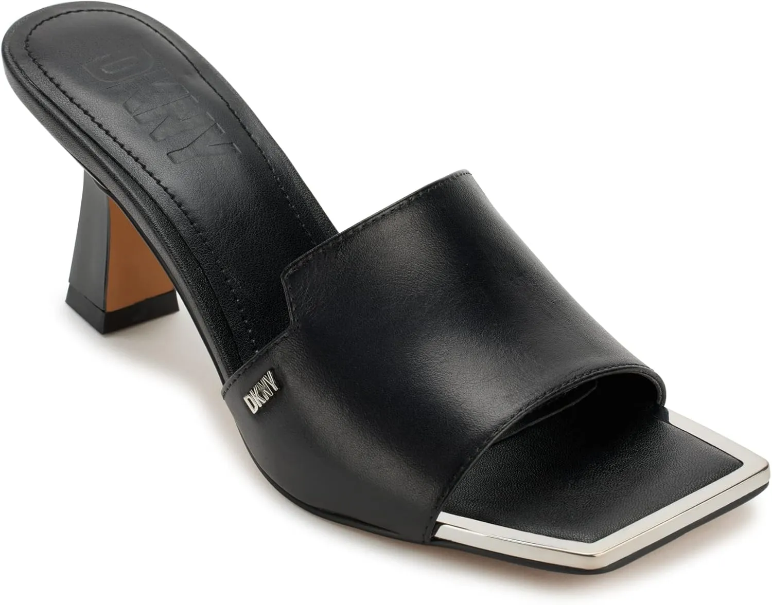 DKNY Women's Block Heel Square Toe Kailyn-Sandal Mule Heeled